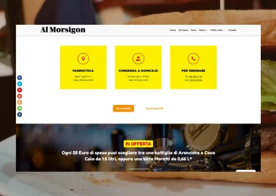 Sito web per paninoteca Al Morsigon
