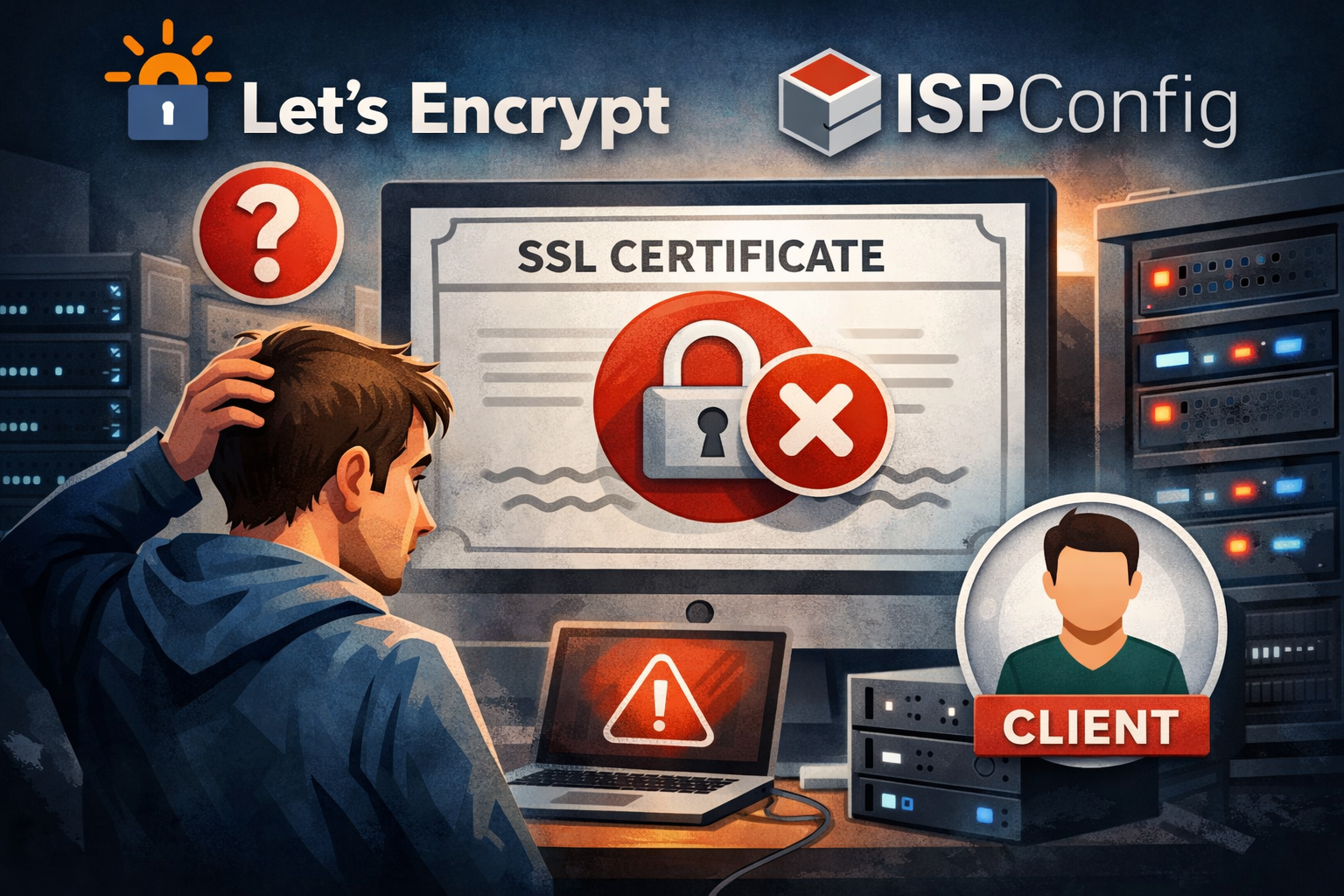 Let’s Encrypt su ISPConfig non si attiva per utente client: causa e soluzione